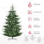 Arbre de Noël artificiel 9 pieds, arbre de Noël à charnière en pin avec branches réalistes 1939, base en acier, ouverture automatique, vert-875640660