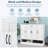 ON-TREND Sleek and Modern Shoe Cabinet with Adjustable Shelves, Minimalist Shoe Storage Organizer with Sturdy Top Surface, Space-saving Design Side Board for Various Sizes of Items, White