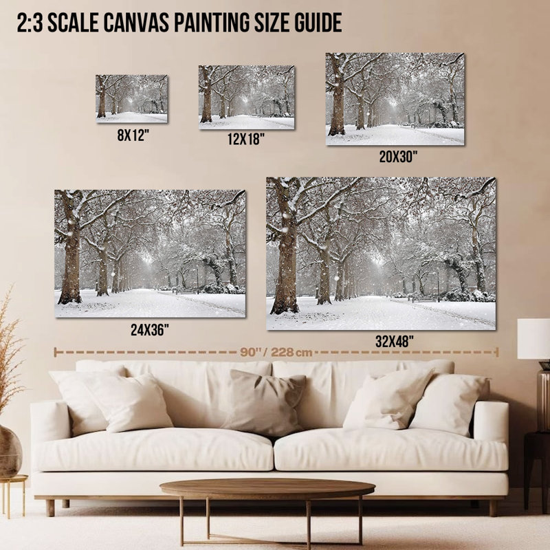 Grandes photos hivernales, art mural sur toile, paysage d'hiver, paysage d'hiver, forêt d'hiver, H 28 po x l 40 po