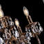 Lampe sur pied en cristal de bronze avec interrupteur au pied pour la chambre à coucher du salon