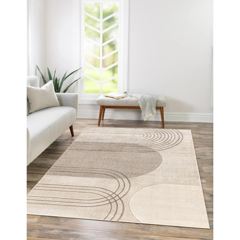  Tapis 4 x 6 pi de qualité supérieure | Petit tapis pour la décoration intérieure | Beige crème, Rectangle 10 pi x 14 pi 2 po