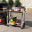 Prep Tables For Commercial Kitchen Steel Countertop With 2 Adjustable Tier Overshelves-111031357