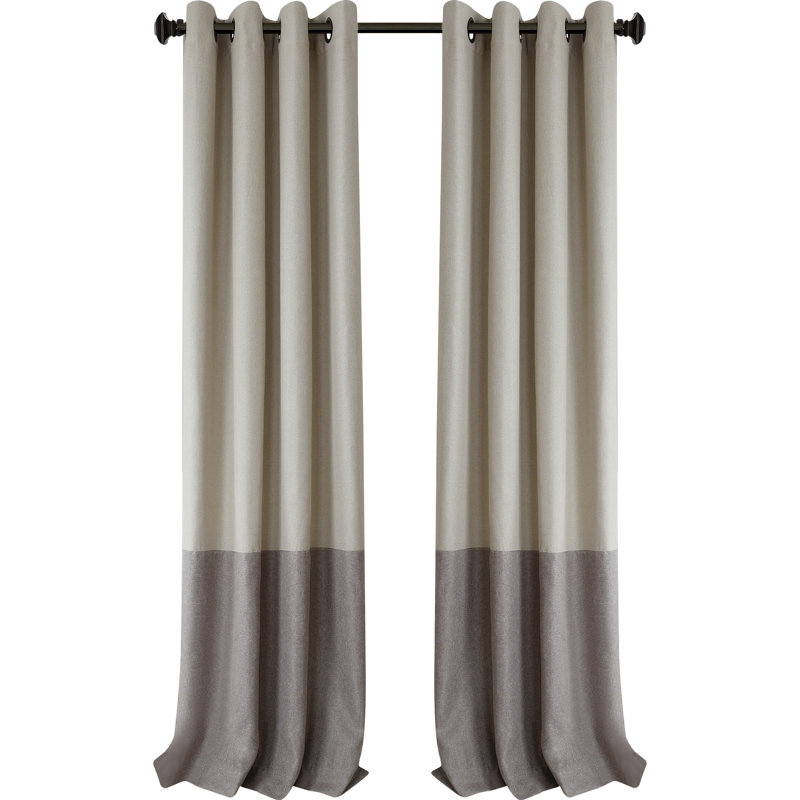 Vallejo Blackout Single Curtain Panel, Linen, 52"W x 95"L