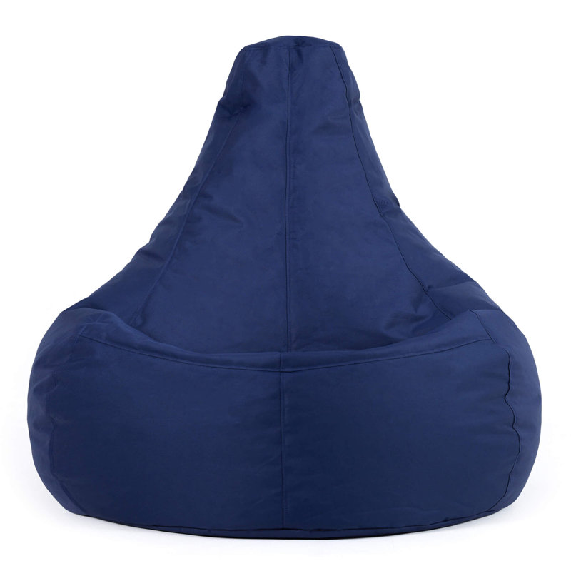 Dalton Water-Resistant High Back Recliner Bean Bag, Navy Blue