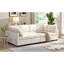 Lit modulaire de 103 po avec deux repose-pieds mobiles et 3 options de chargement beige-567039341