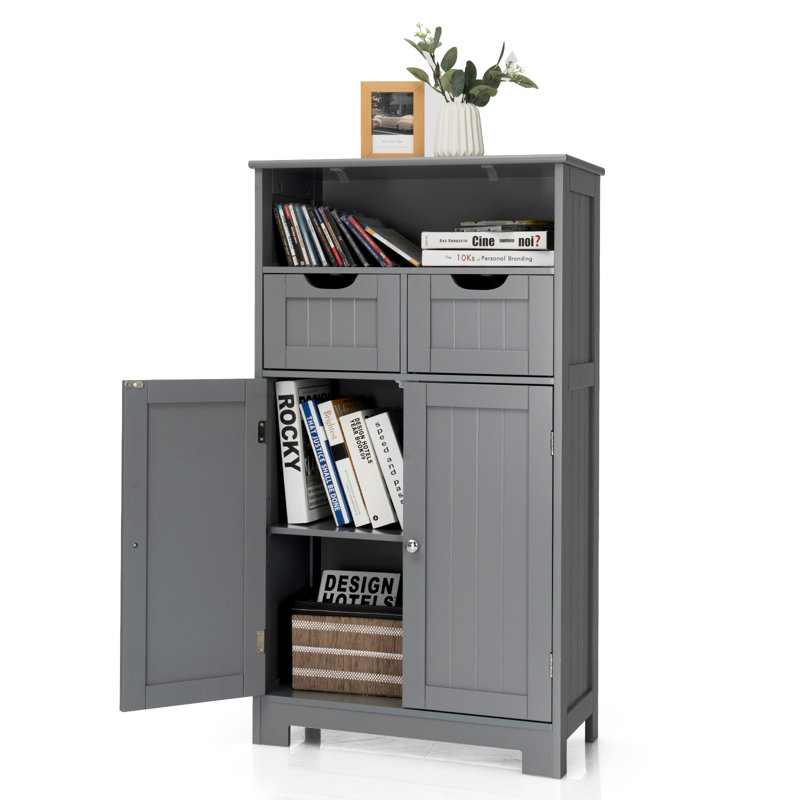 Freestanding Bathroom Cabinet, Grey