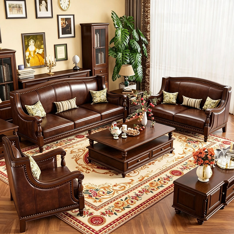 Canapé en cuir de luxe américain