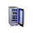 15 Inch Wide 63 Can Capacity Beverage Cooler with alternating (Blue, White, Amber) LED lighting, Door Alarm, Touch Control Panel and Lockable Right Hinged Door