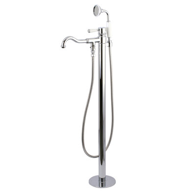 Kingston Brass Paris Single-Handle 1-Hole Freestanding Tub Faucet with Hand Shower
