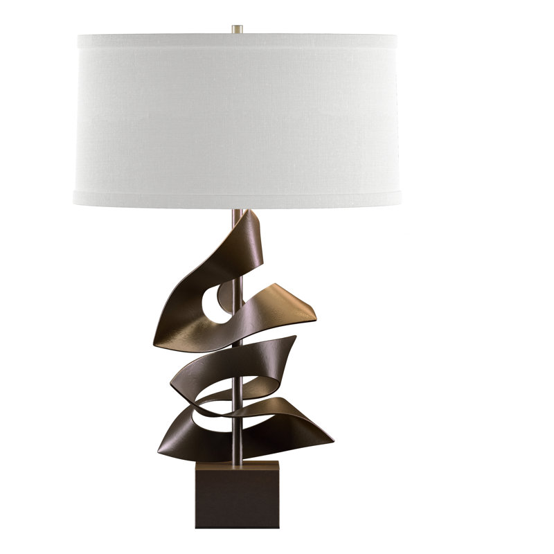 Gallery 24.7" Table Lamp, Bronze, Natural Anna