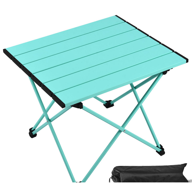 Small Lightweight Aluminum Folding Camping Table with Carrying Bag