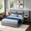 Grand lit plateforme tapissier