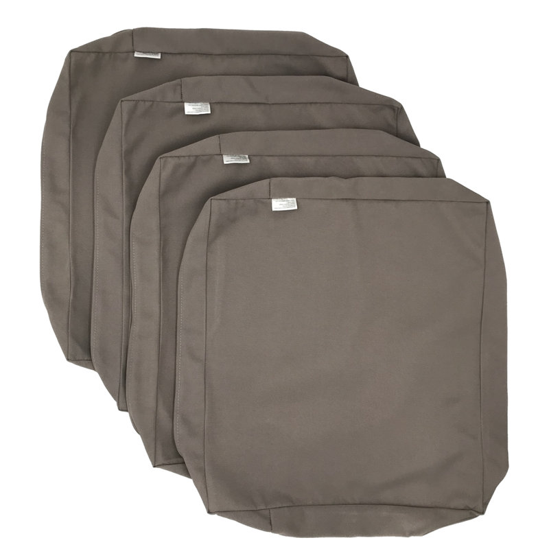 Outdoor 4'' Cushion Cover, Timeless Taupe, 24" W x 24" D