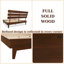 Lit plateforme en bois massif avec tête de lit ajustable Caden, style Mid-Century moderne-1991240162-1991240175