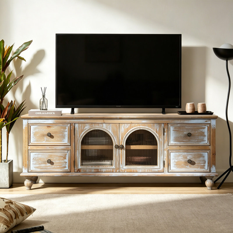 Meuble télé et meuble télé 59,84 po Mid Century, Brown