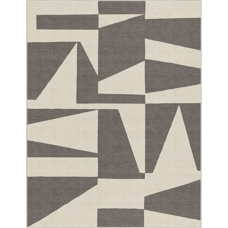 Kehr Canyon Geometric Brown Flatwoven Rug – Easy Clean & Durable