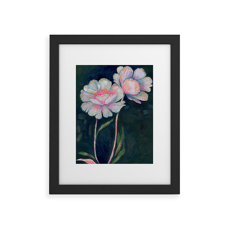 «Stephanie Corfee Flowers in The Dark», reproduction d'art encadrée, H 10 po x l 8 po, Noir