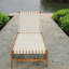 Méridiennes de patio réglables, chaise d'extérieur moderne en corde de bois d'acacia