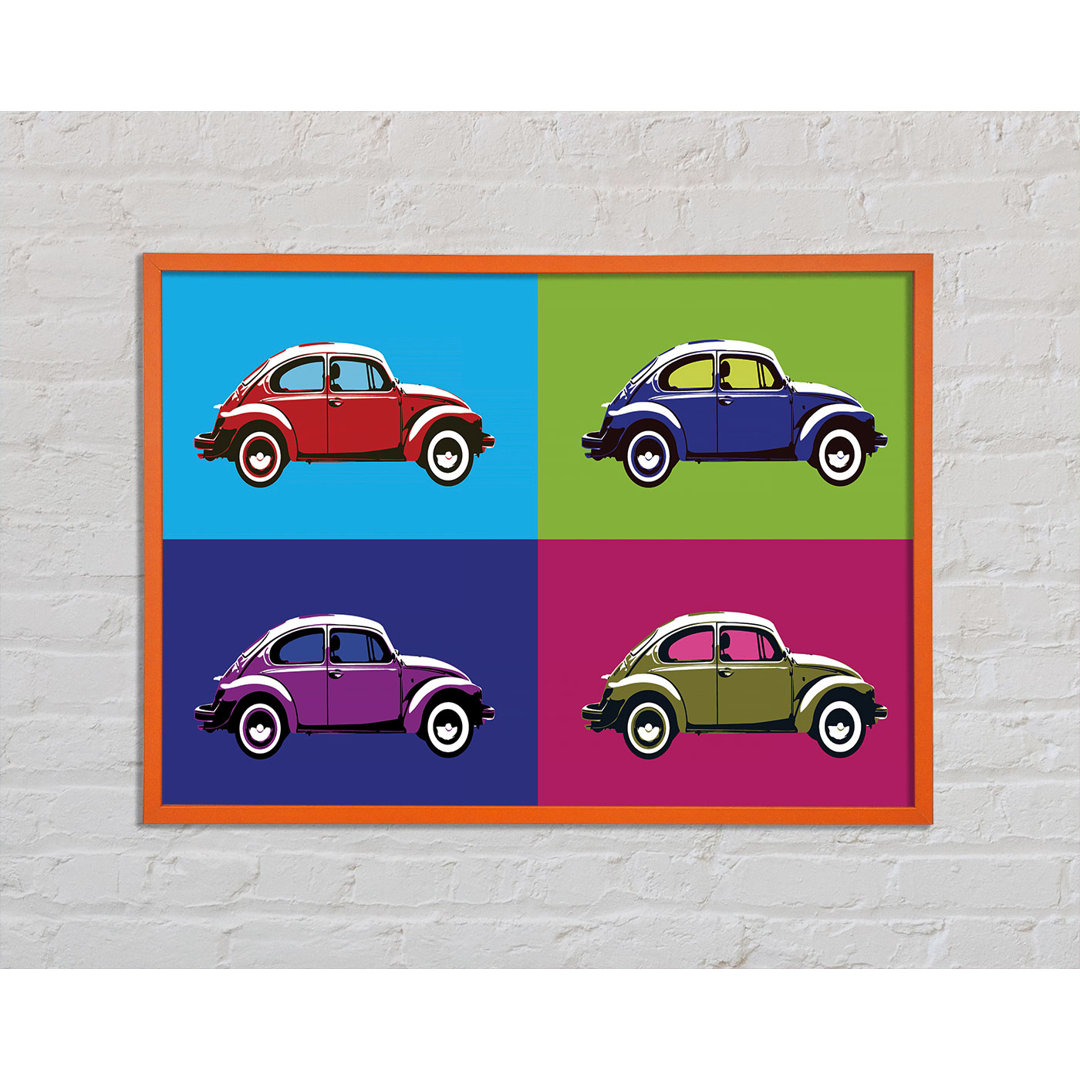 Beetle Pop Art - Einzelne Bilderrahmen Kunstdrucke