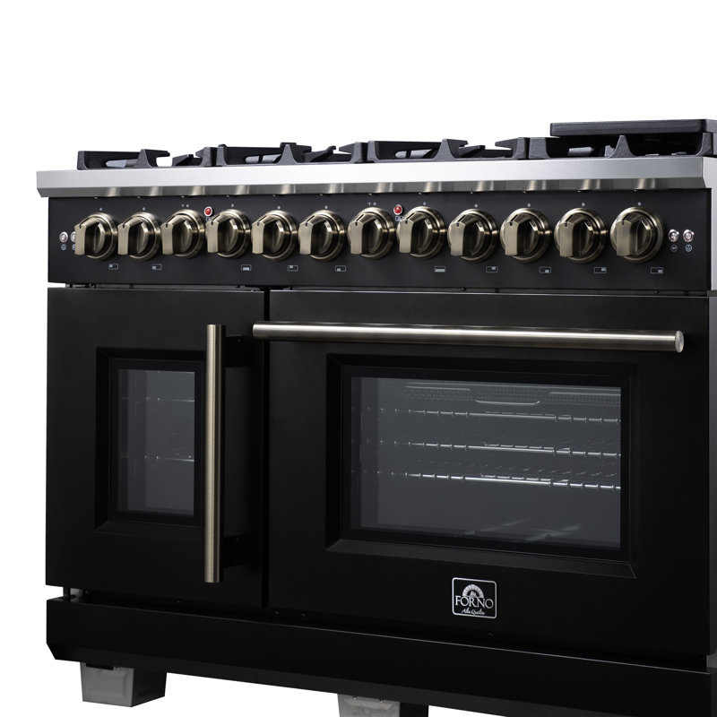 Capriasca 48 French Door Black, Black, Black