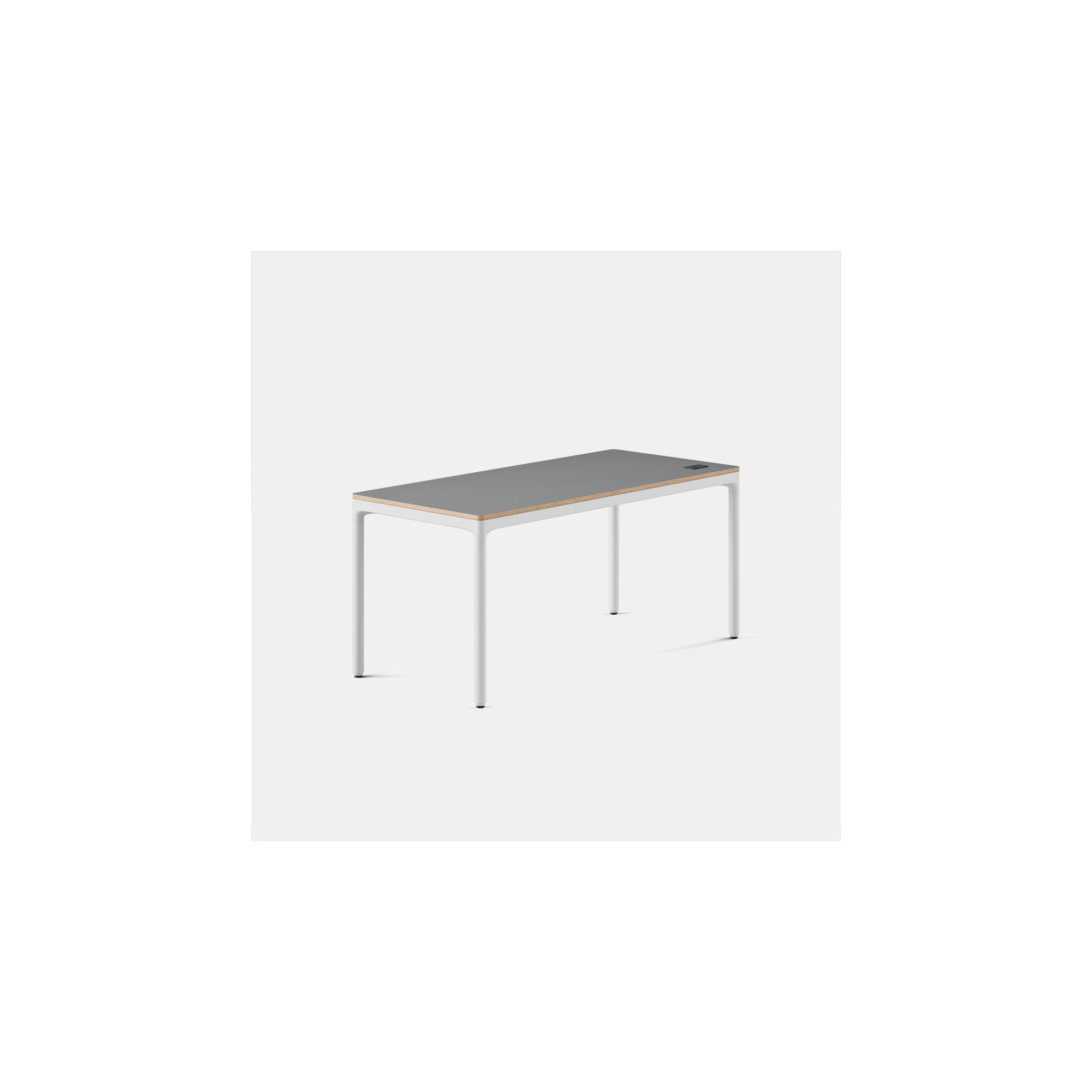 Four Leg Standing Desk, 44.6" H x 59" W x 27" D, Carbon, White