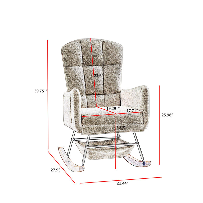 Fauteuil berçant rose