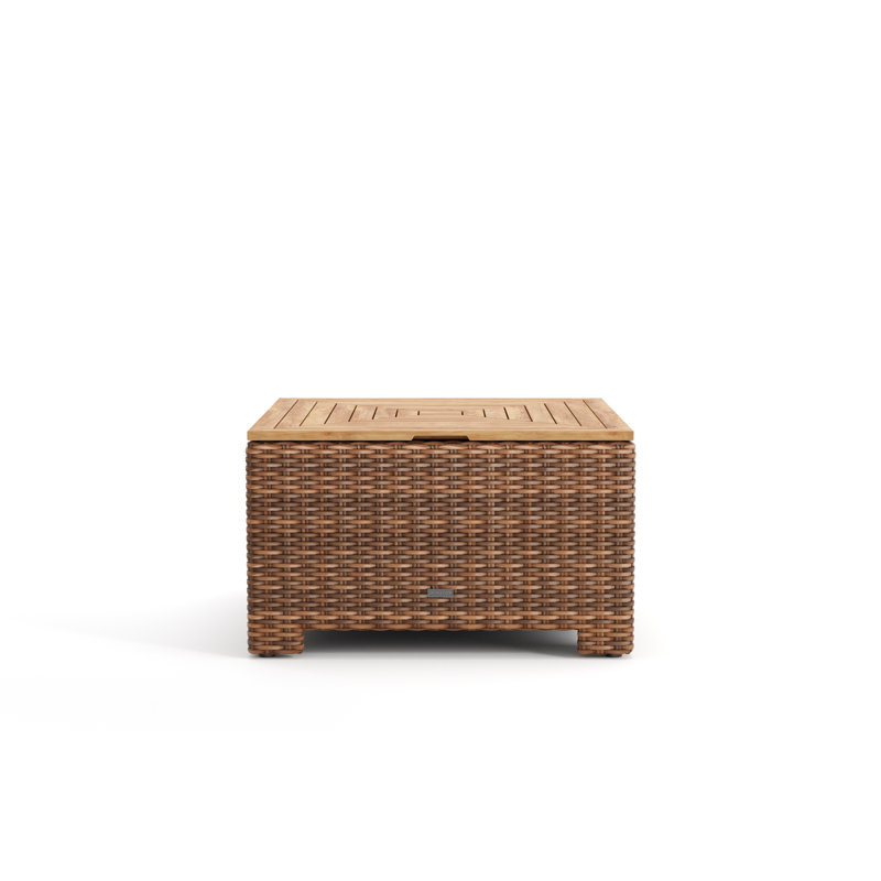 Nico Square Low-Profile Teak Outdoor Chat Table