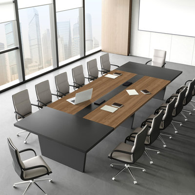 Modern Ergonomic Conference Table - Spacious, Durable, And Versatile Design by Inbox Zero