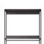 Gin Modular Closet System, 3 Rustic Grey Shelves, 2 Hanging Rods, Black-100547221