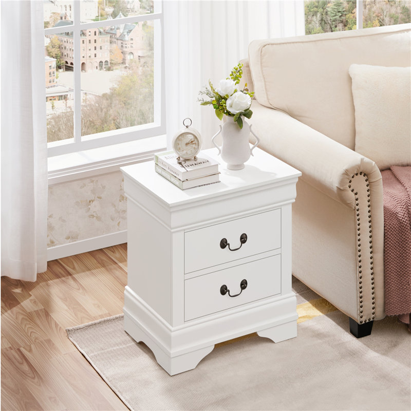 Table de chevet Denmon, Blanc