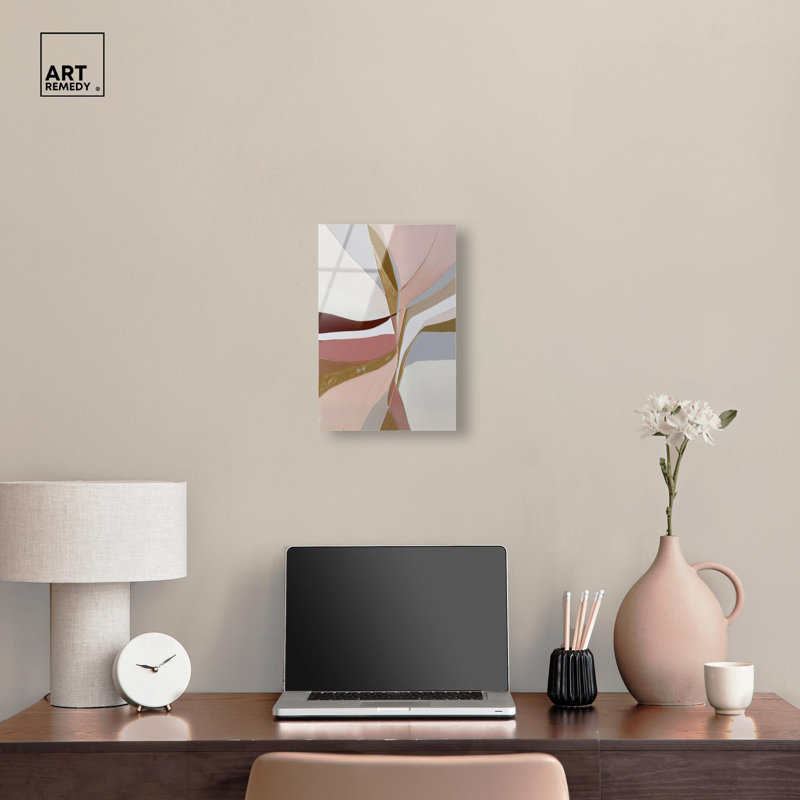 Décoration murale dorée bohème Golden Split I par Art Remedy, prête à être accrochée, 10 x 15, H 15 po x l 10 po