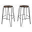 Tabouret de comptoir moderne noir de 24 po avec pieds en fer thermolaqué durable-1976184645-1993490515-1963779534