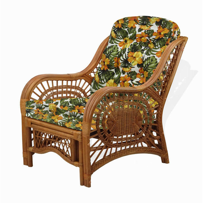 Fauteuil d'appoint Malibu Lounge Living, Vert / jaune tropical