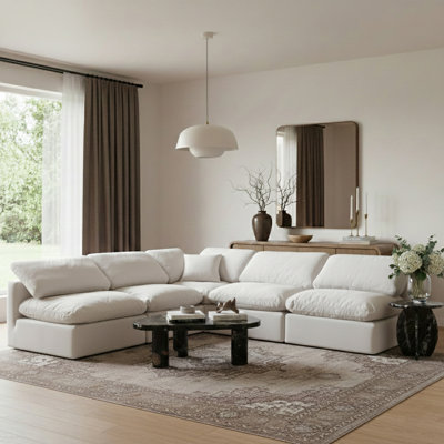 Ensemble modulaire de coin en velours 5 pièces Itala