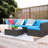 Nia All-Weather 7 Piece Rattan Sofa Seating Group with Cushions-120832684