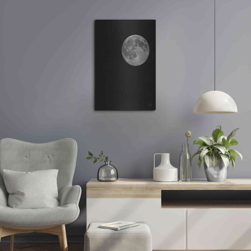«Moon Détail I» par Nathan Larson, art mural en métal, H 24 po x l 16 po