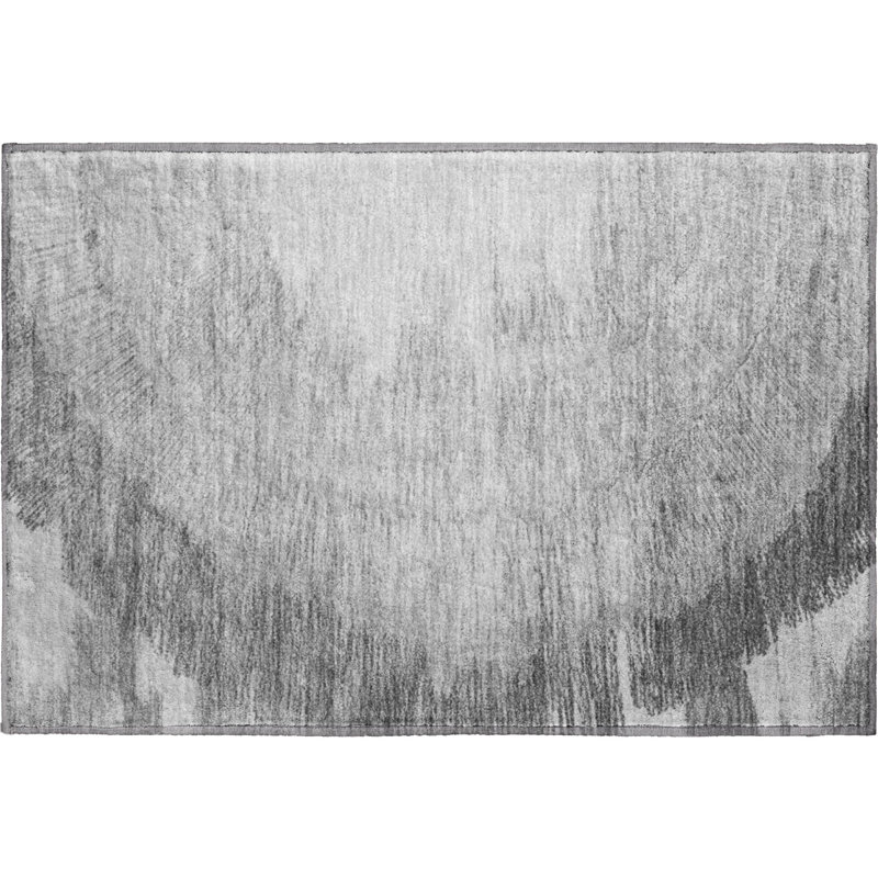 Premium Machine Washable Cerrito Gray Rug, Rectangle 1'8" x 2'6"