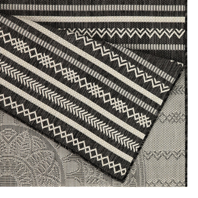Sunshine Gchar2017 Area Rug, 7Ft. 10In. X 10Ft. 3In., Anthracite, Polypropylene, Stain , Decorative For Home And Garden Ideal Indoor & Outdoor Spaces