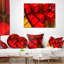 Coussin Fractal 3D Red N Yellow Cubes - Abstract-28529687