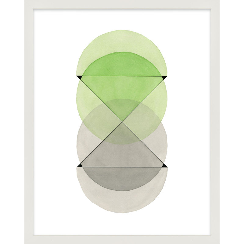 Love In Green Print by Allison Rietta, White Framed, 25" H x 20" W x 1.25" D