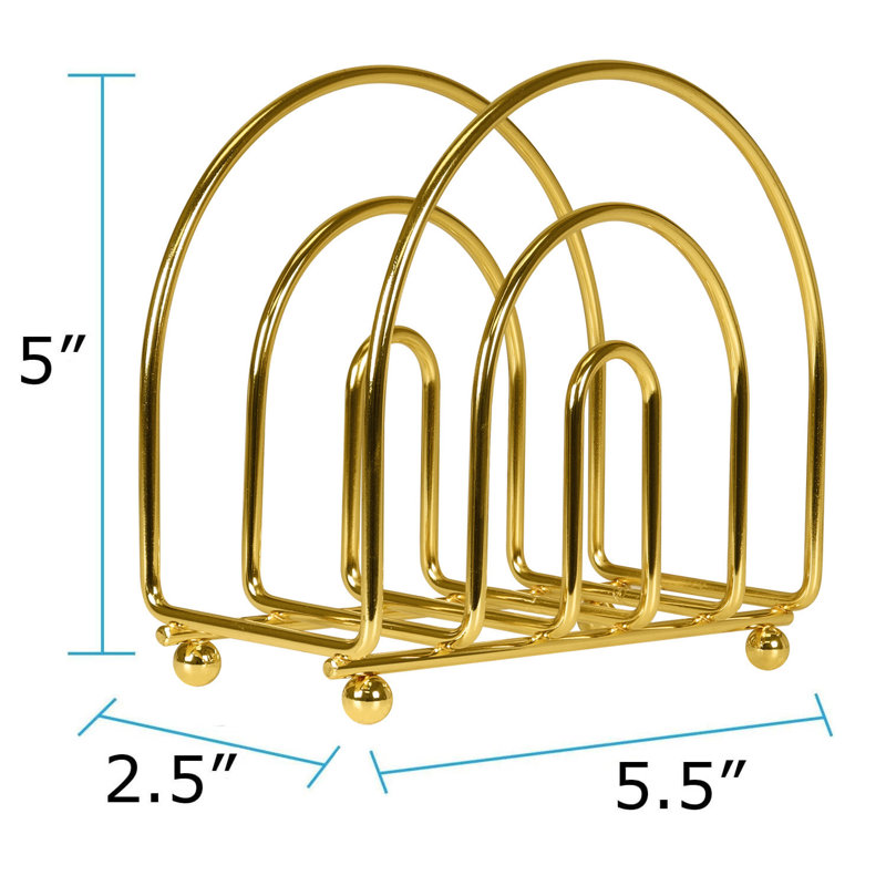 Porte-serviettes Archway Ebern Designs, Or