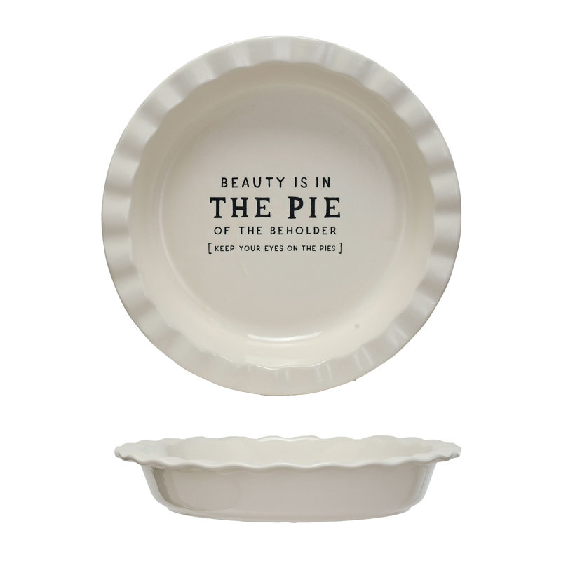Plat à tarte rond en grès