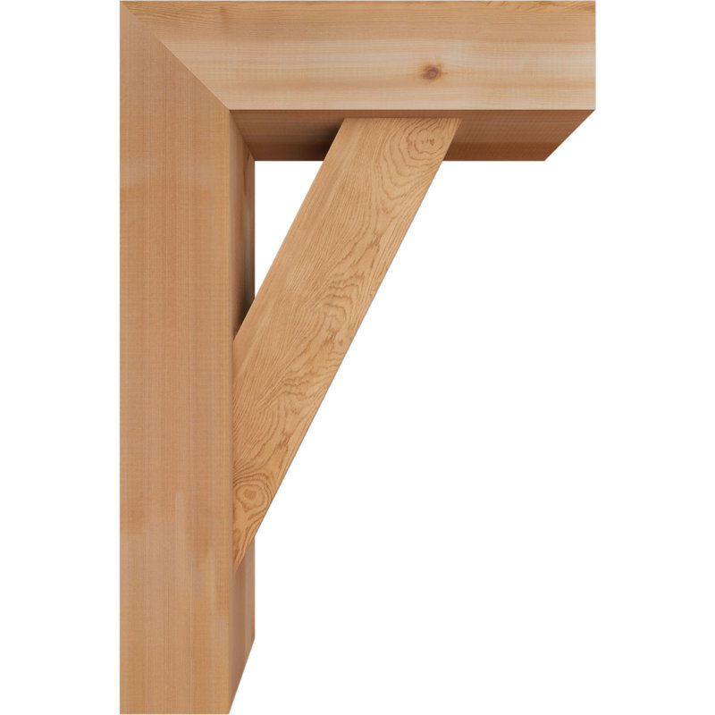 Traditional Block Bracket w/ Offset Brace, 36 x 24, 7 1/2"W Western Red Cedar (Smooth)
