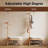 Solid Wood Entryway Shoe Bench with Adjustable Coat Rack & Cushioned Seat.-643161172-643161170