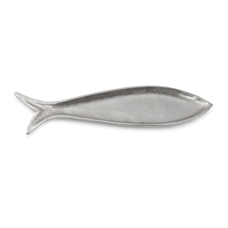 Plateau à poissons en aluminium métallique L 23,5 po