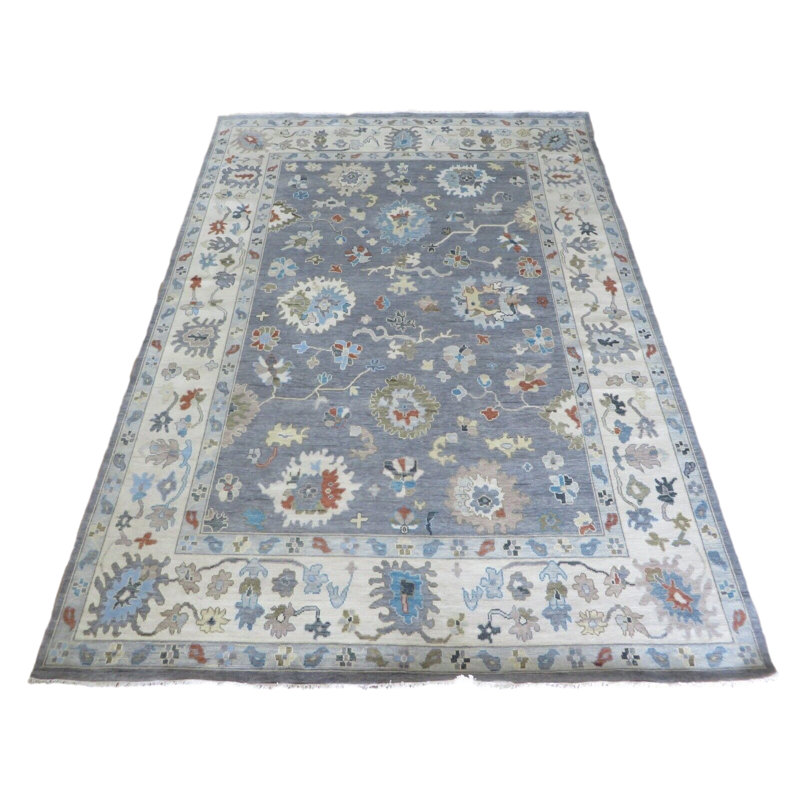 Tapis unique gris de 9 pi 11 po x 14 pi One-of-a-Kind
