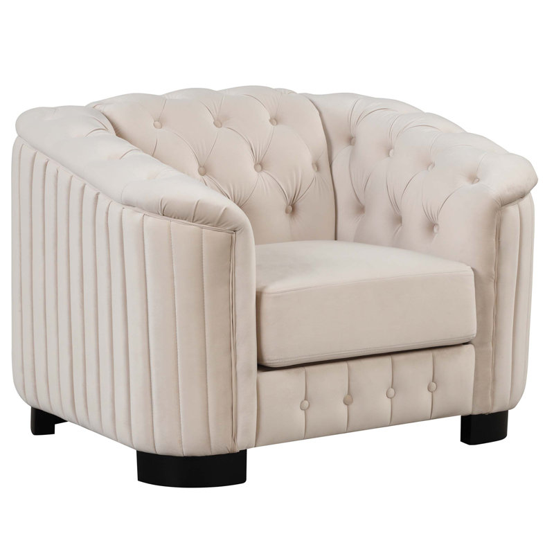 Canapé d'appoint simple en velours rembourré avec structure robuste et dossier confortable pour des moments de détente