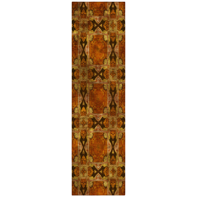 Edington Geometric Indoor / Outdoor Rug, Runner 2'3" x 7'6"