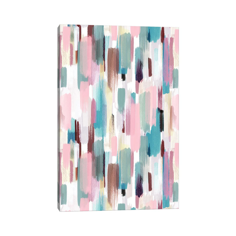 Color Brushstrokes Pastel - Print on Canvas, 101.6cm H x 66.04cm W x 3.81cm D, Wrapped Canvas