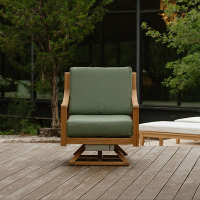 Treylon Heated Swivel Chair — Aloe
